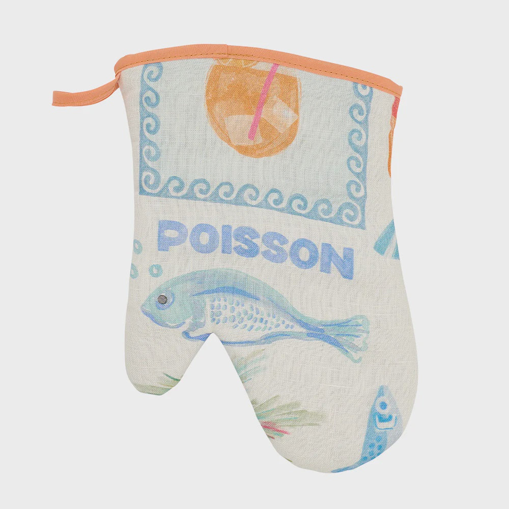 Linen Oven Mitt- Vacay