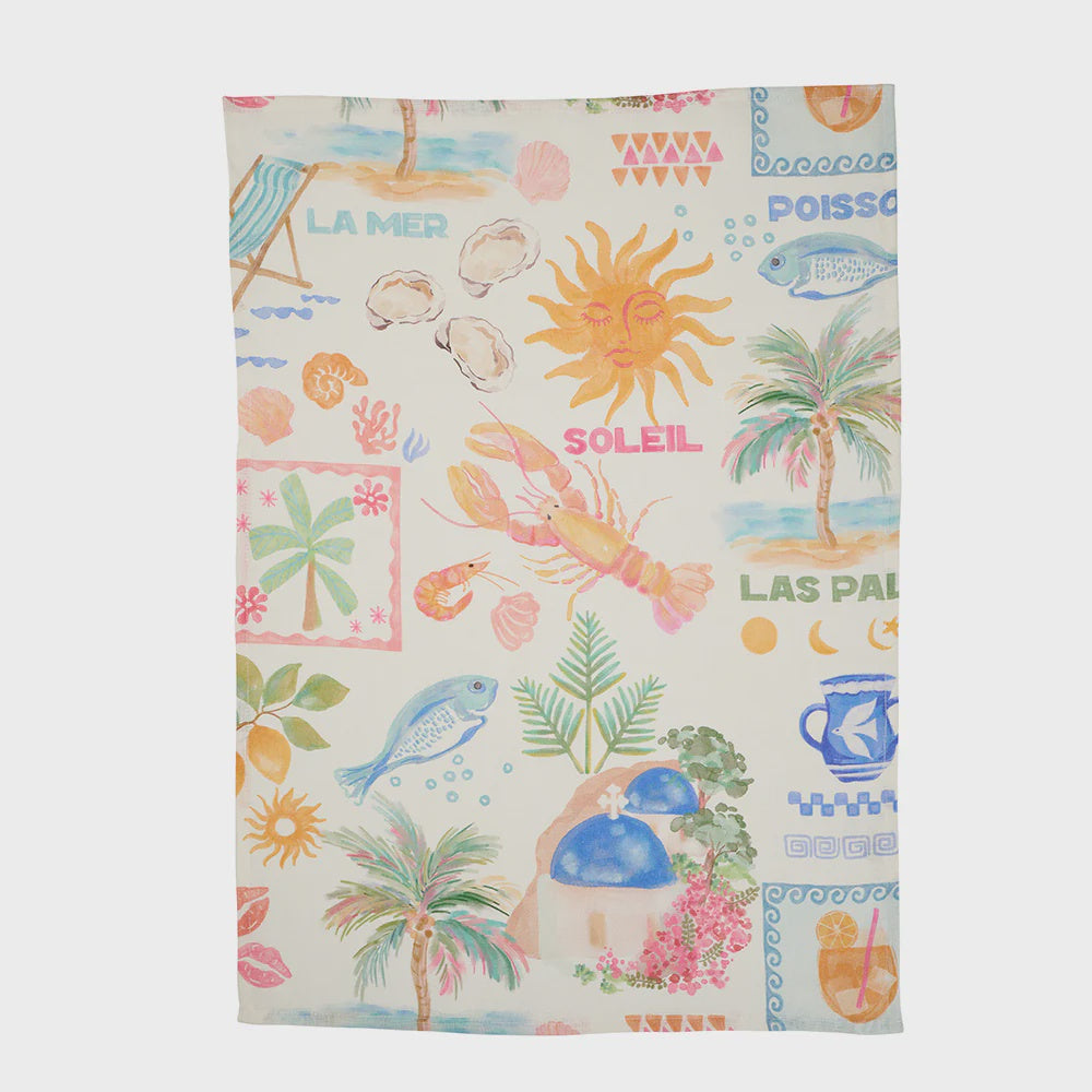 Linen Tea Towel - Vacay