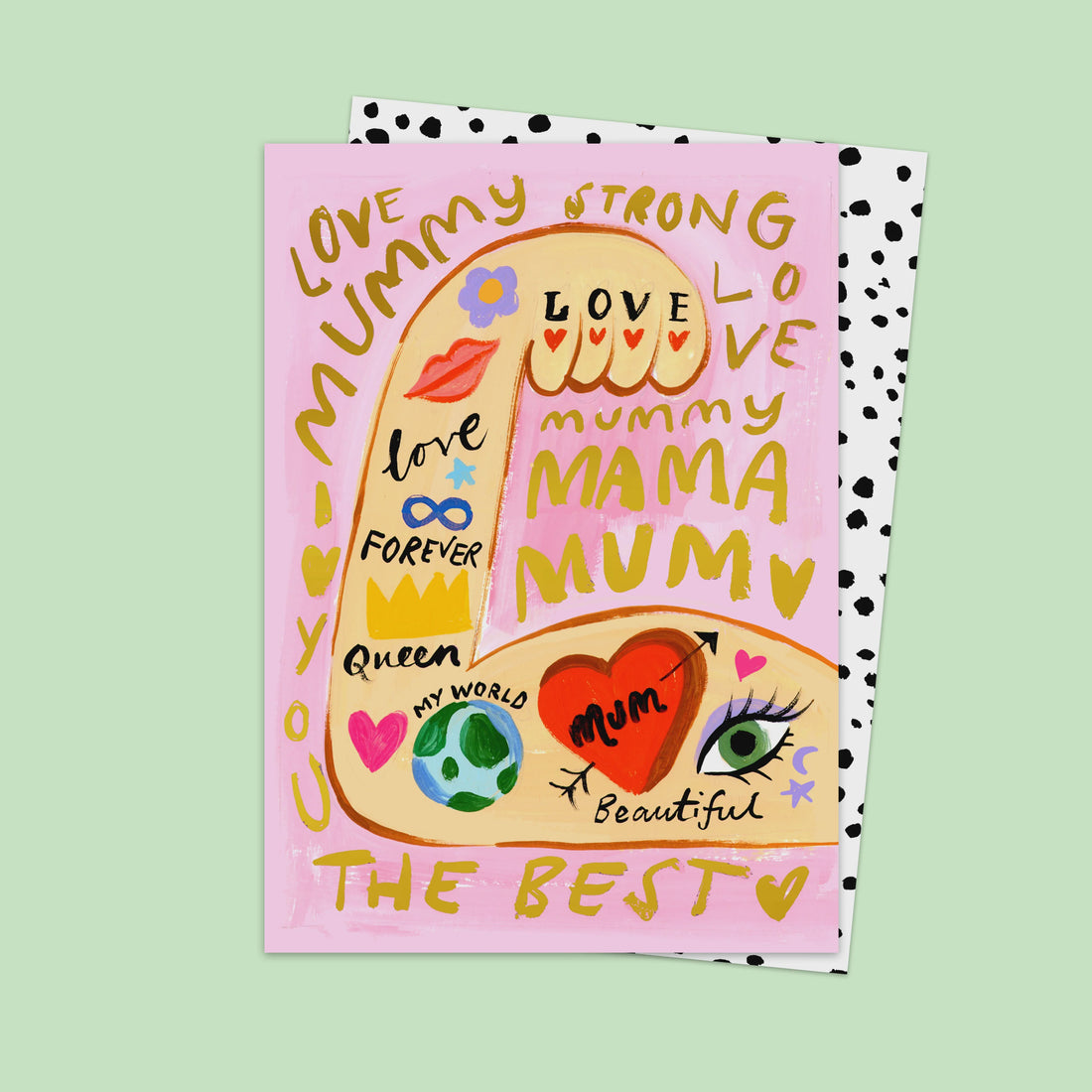 Love Mum Tattoo Greeting Card