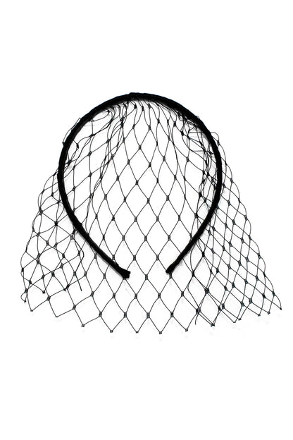 Lucia Veil Headpiece in Black