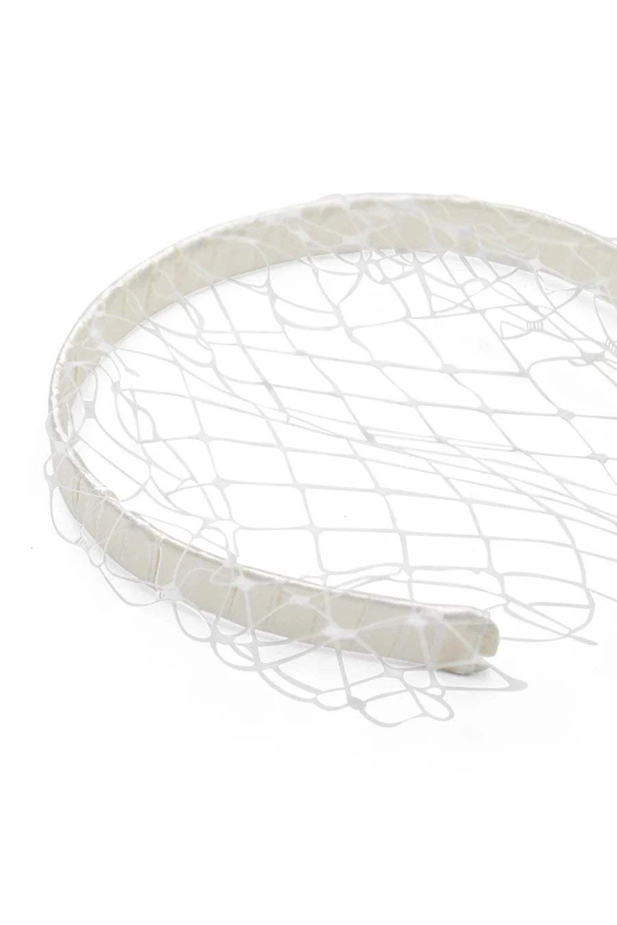 Lucia Veil Headpiece in White