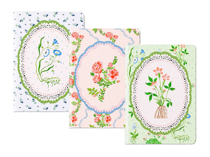 Medium Notebook Set-Floral Vignette