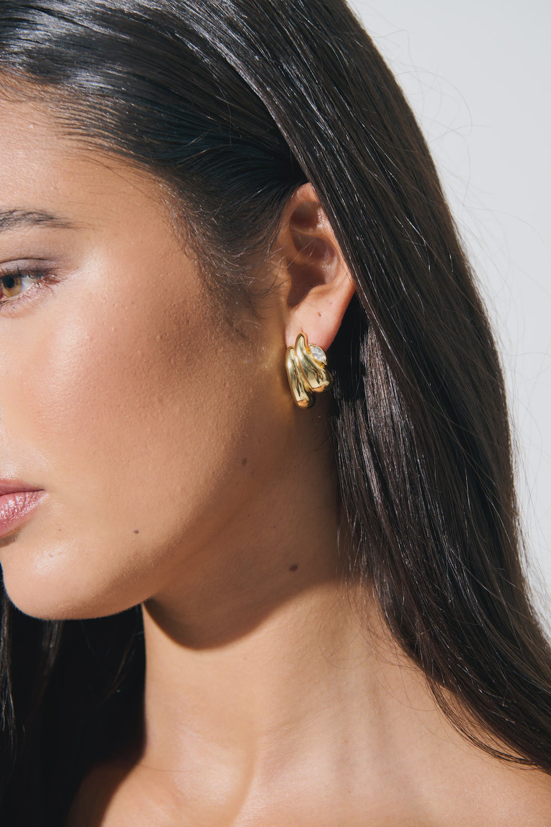 Midas Swirl 18K Gold Plated Earrings