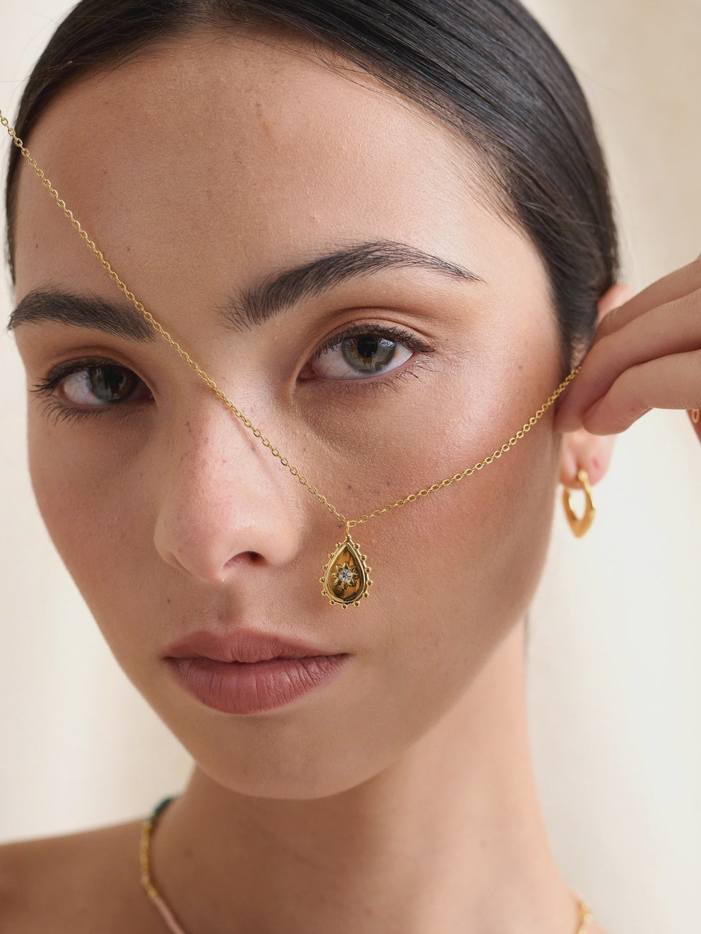 Moi Droplet 18K Gold Plated Necklace