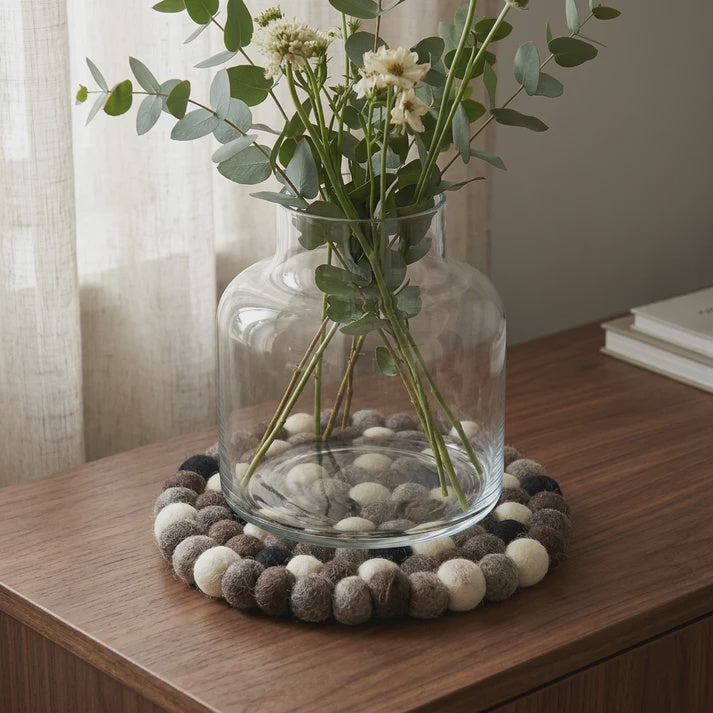 Wool Felt Trivet - Monochrome Pebble