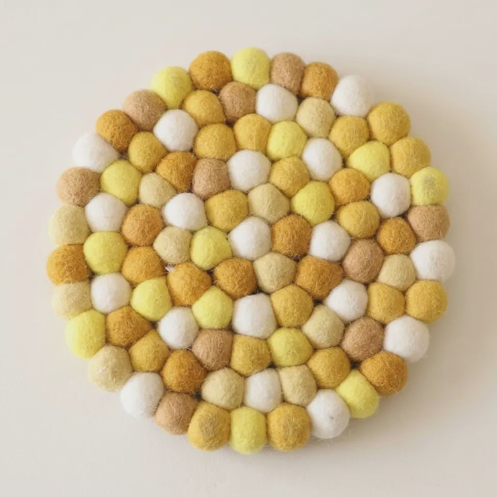 Wool Felt Trivet - Mustard Honey