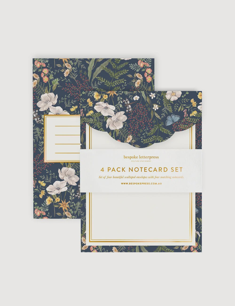 Dusk In Bloom 4pk Notecard Set