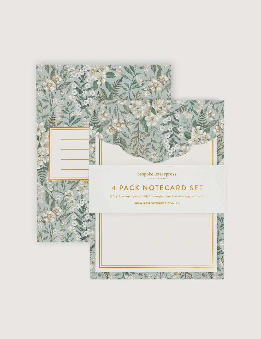 Ivory Garden 4pk Notecard Set