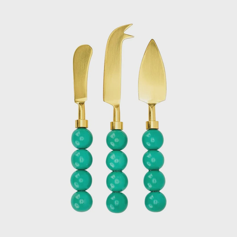 Orb Cheese Knife Set - Emerald