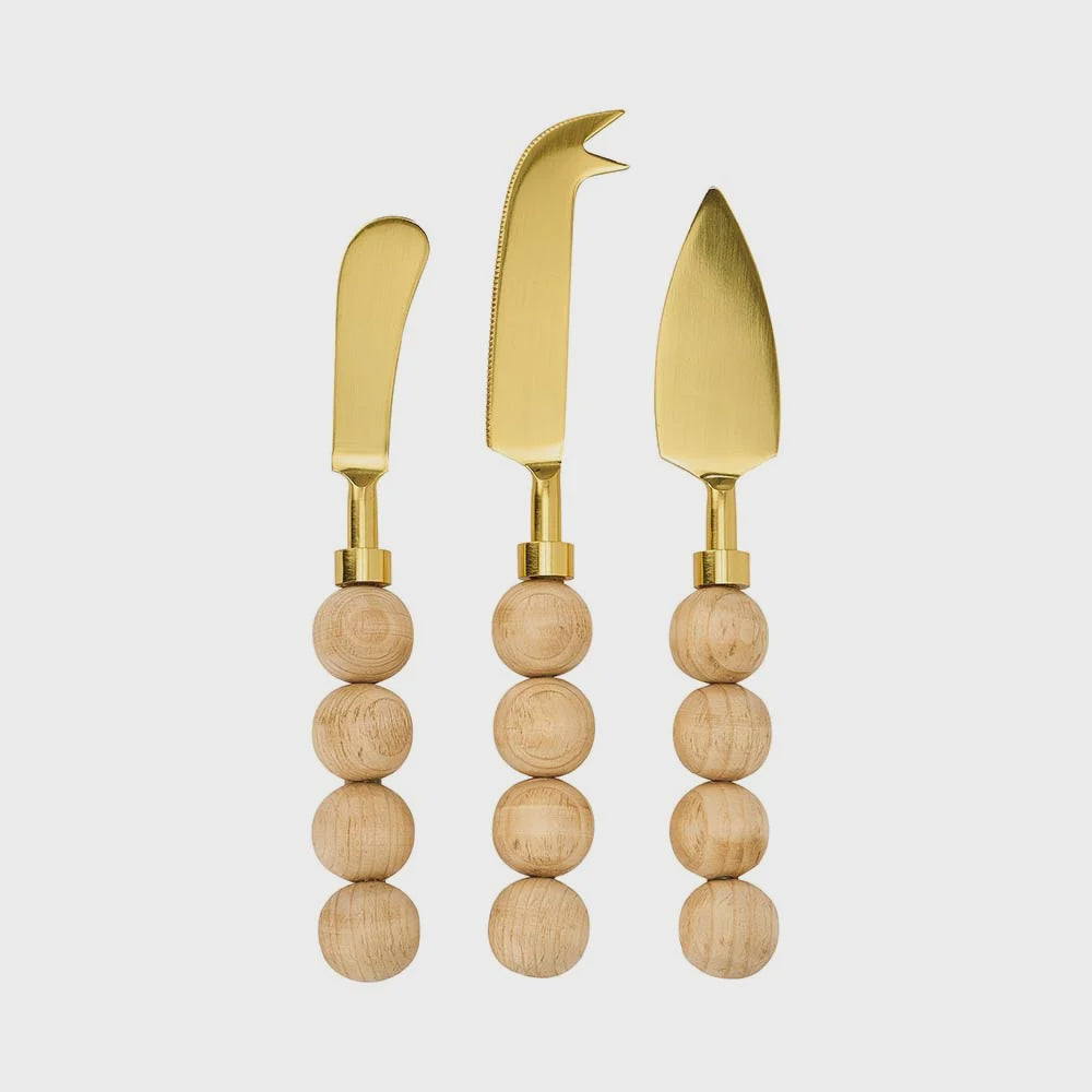 Orb Cheese Knife Set - Natural