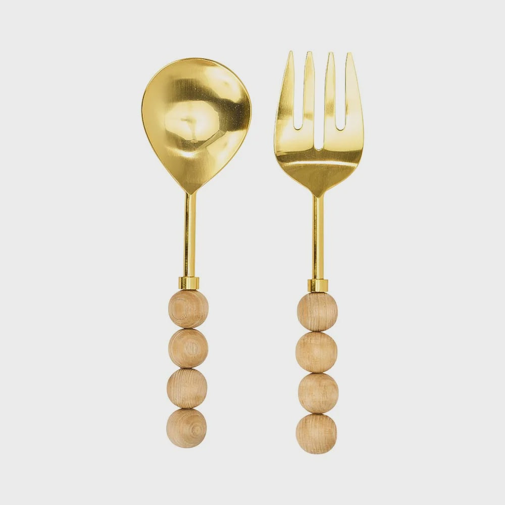 Orb Salad Servers - Natural