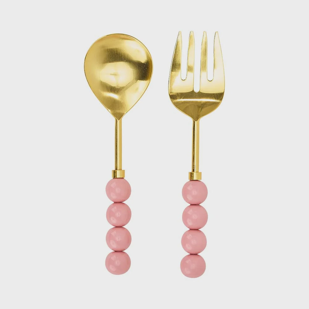 Orb Salad Servers - Pink