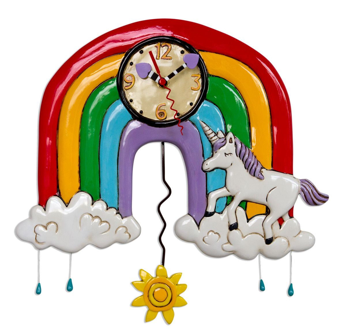 Rainbows &amp; Unicorn Clock