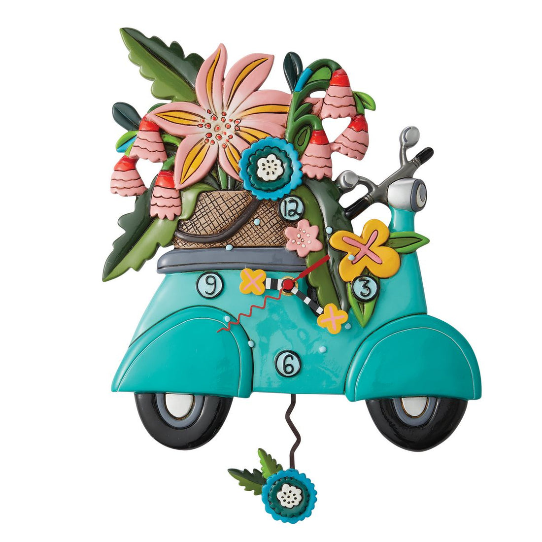 Scoot-In Through Life Pendulum Clock