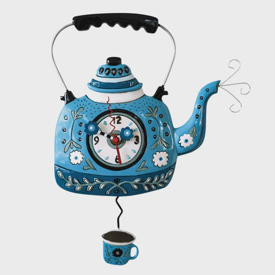 Kettle Blue Clock