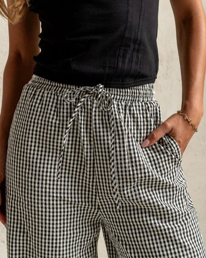 Gingham Pants - Black