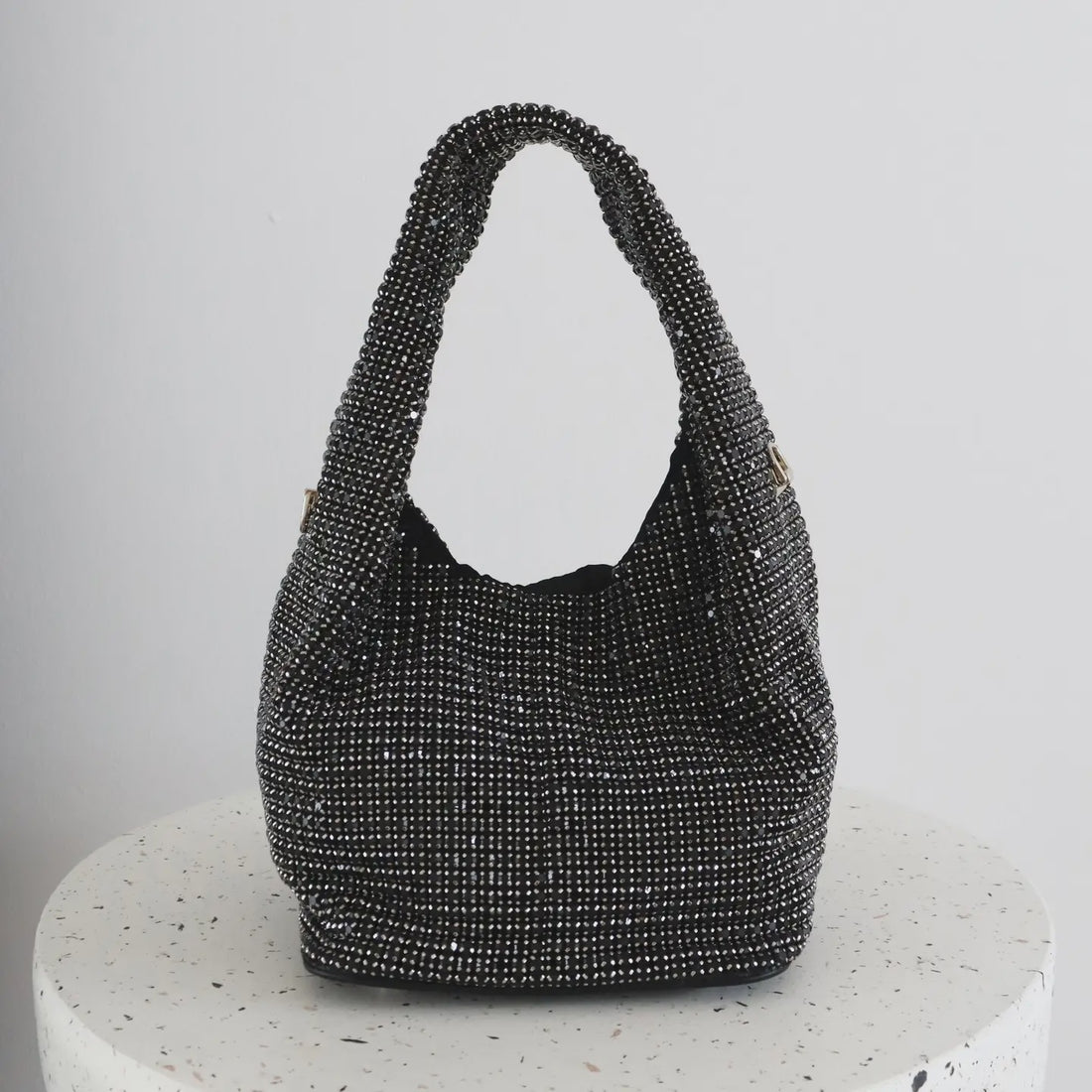 Paris Rhinestone Handbag in Black