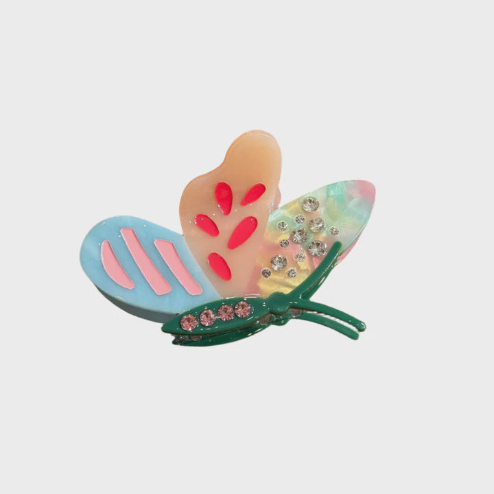 Pink Butterfly Hair Clip