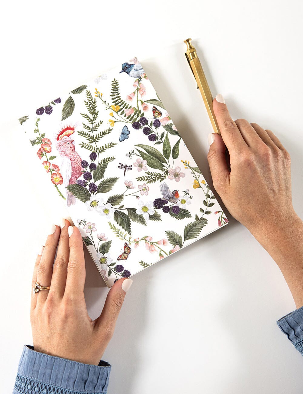 Desktop Jotter Notepad - Pink Cockatoo