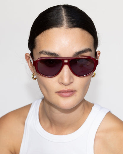 Luxe Ryder Sunglasses - Plant Based Merlot