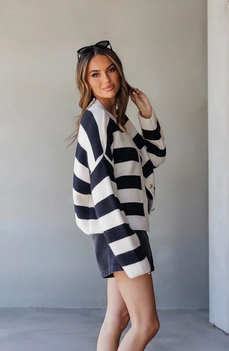 Reeves Stripe Cardigan
