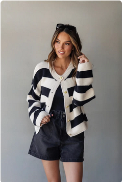 Reeves Stripe Cardigan
