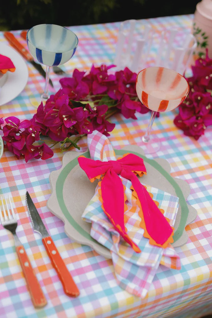 Ric Rac Pink and Orange Bow Clip