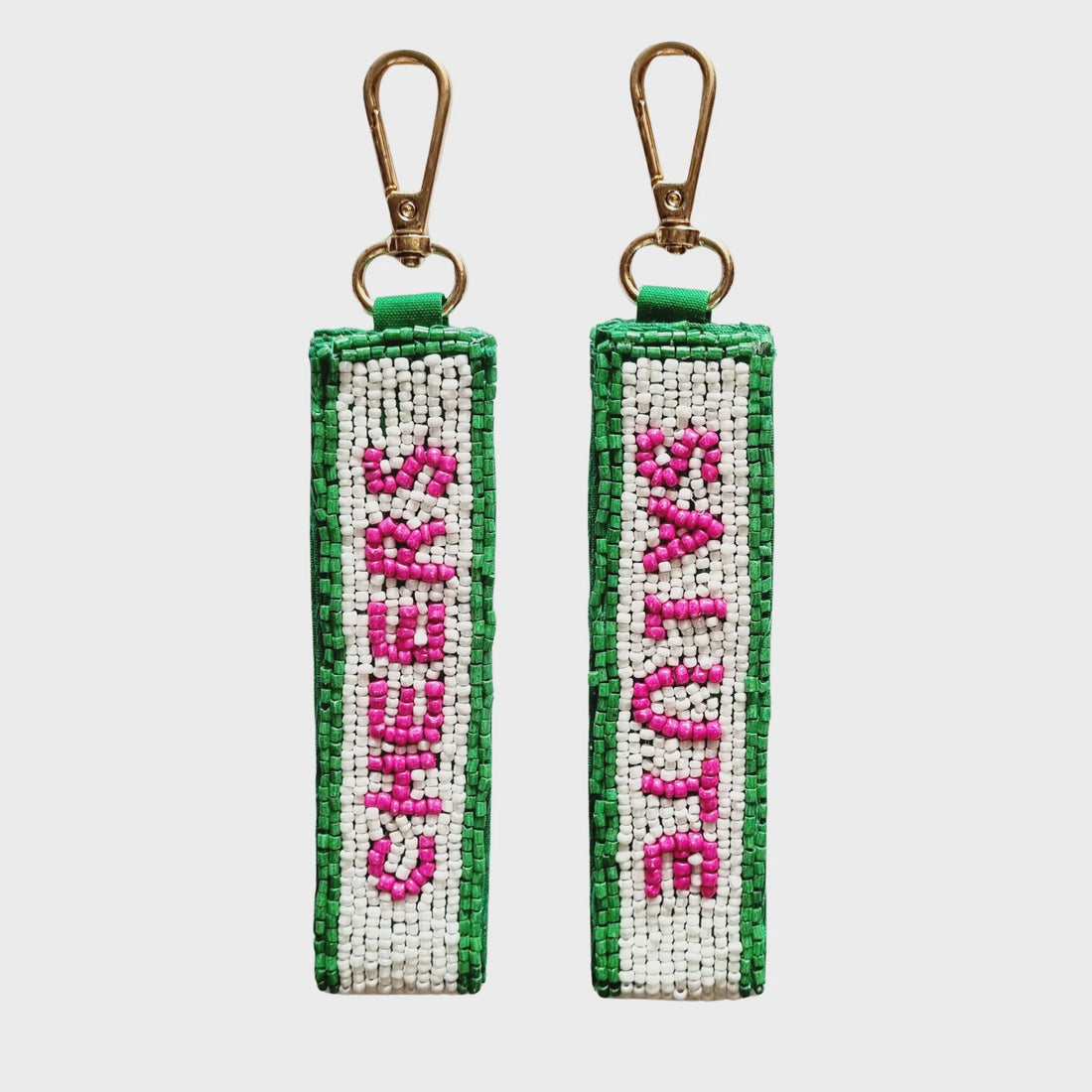 Cheers Salute Beaded Key Chain