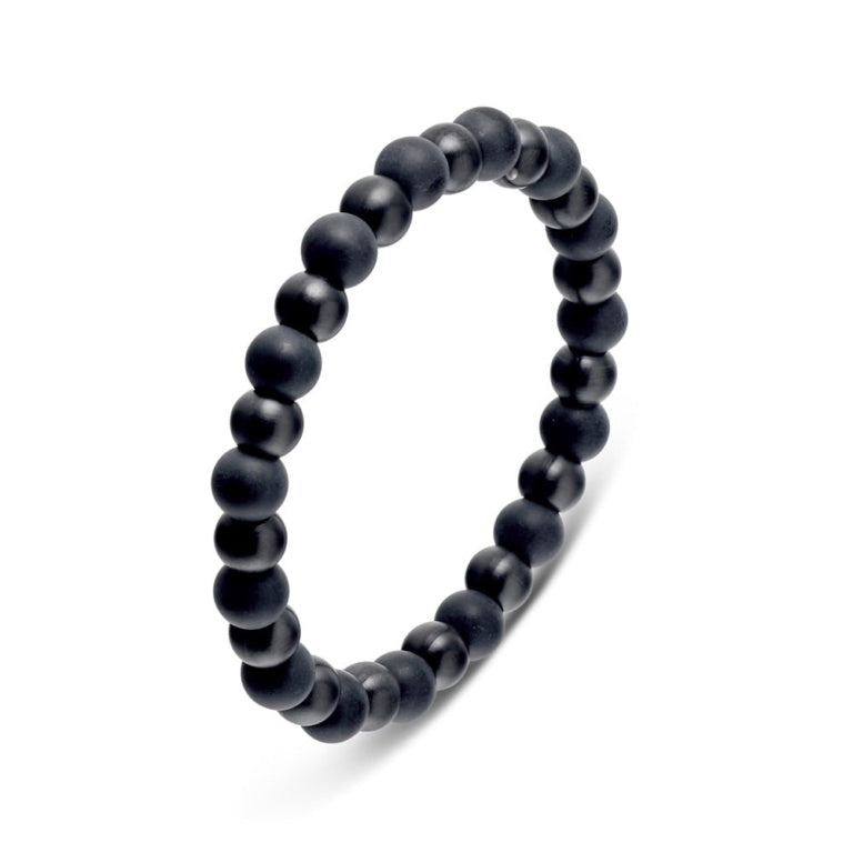 Blaze stainless steel men’s black and grey stone bracelet