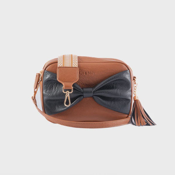 Sally Bow Bag - Tan/Black