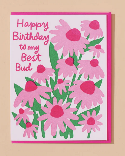 Best Bud Birthday Card