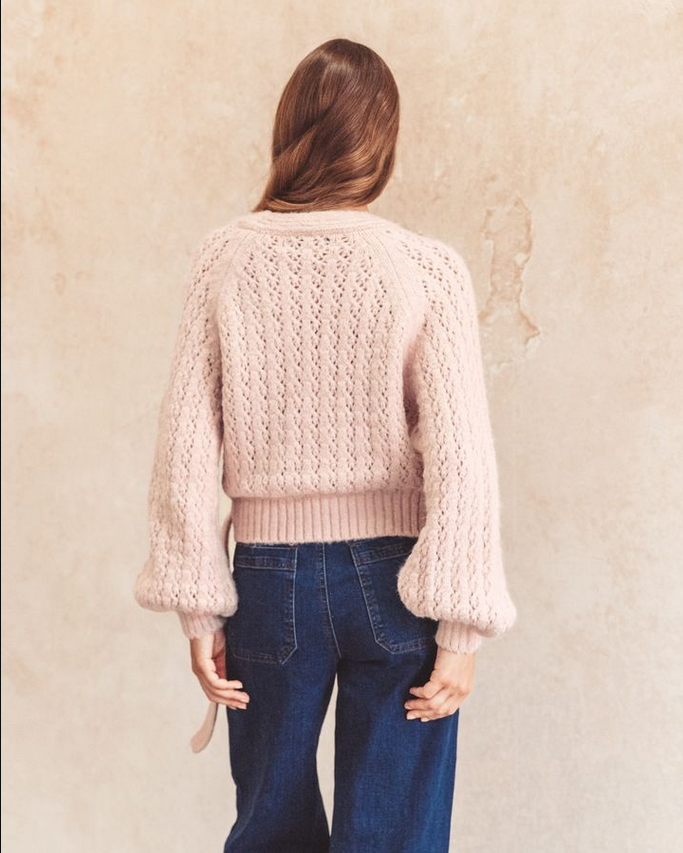 Scarlett Knit Wrap Top - Pink