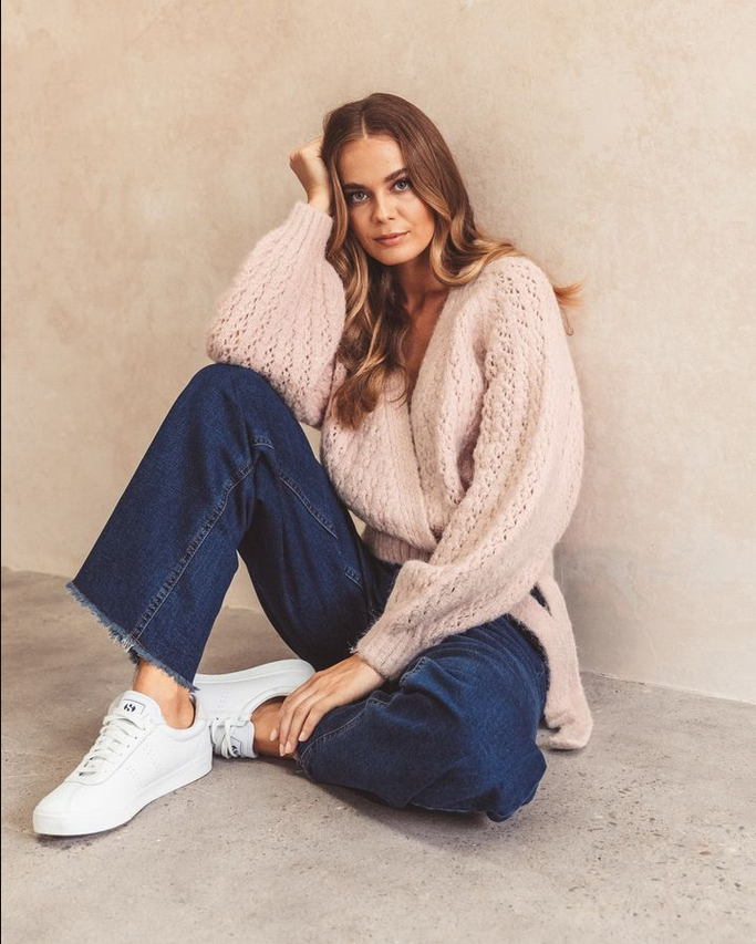 Scarlett Knit Wrap Top - Pink