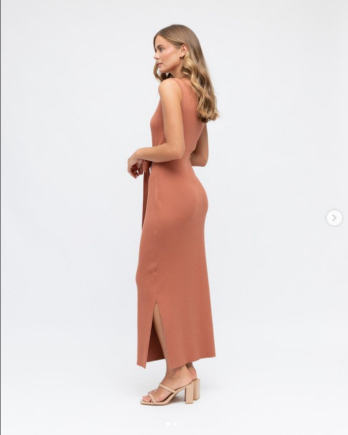 Rosa Knit Dress - Terracotta