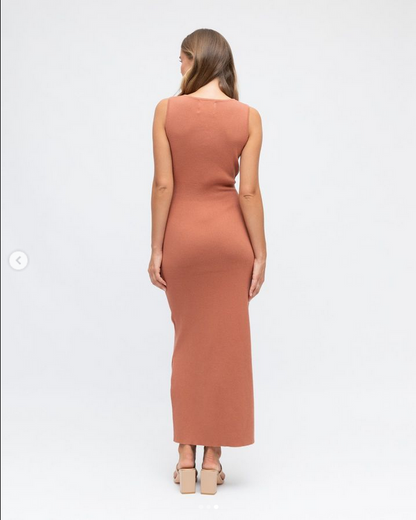 Rosa Knit Dress - Terracotta