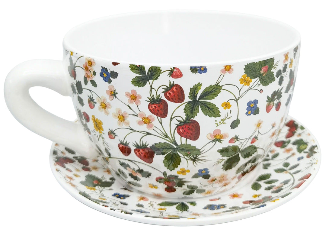 Strawberry Fields Tea Cup Planter