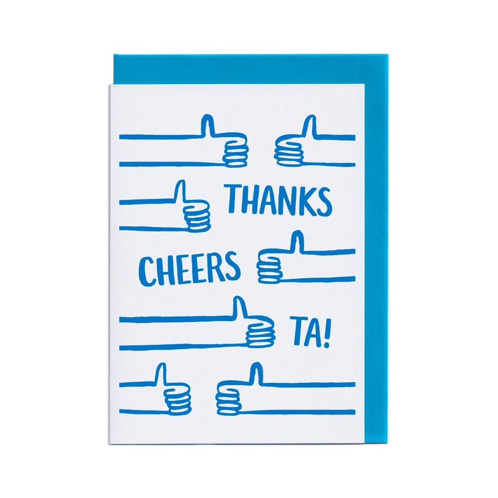 Thanks Cheers Ta! Greeting Card