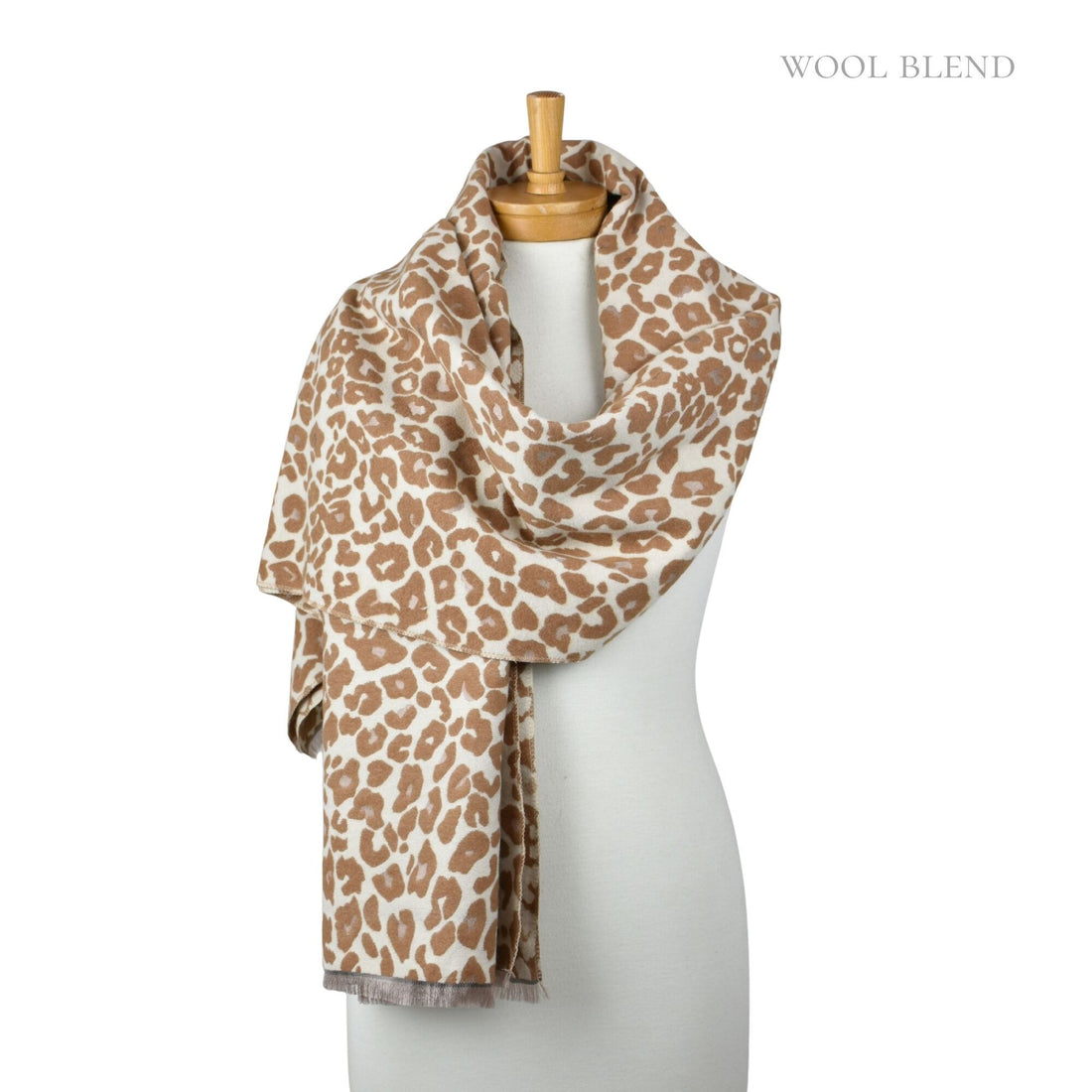 Reversible Leopard Luxe Scarf - Camel