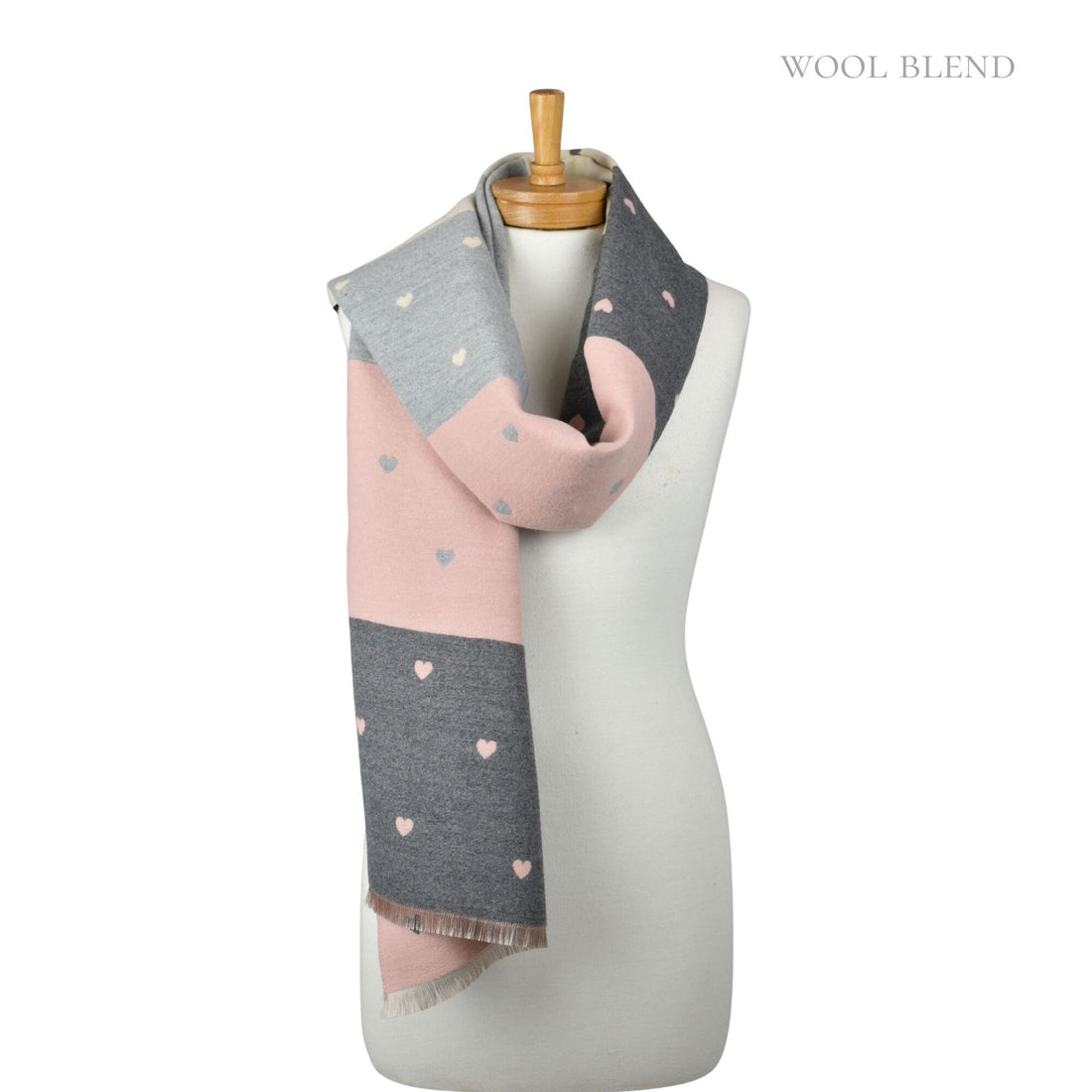 Reversible SweetHearts Scarf - Rose Pink
