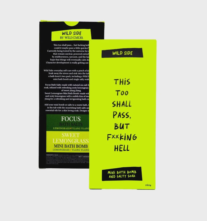 This Too Shall Pass, But F**king Hell Mini Bath Bomb And Salty Soak