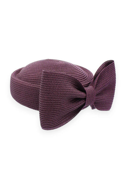 Tara Racewear Pillbox Hat in Dark Cherry Red