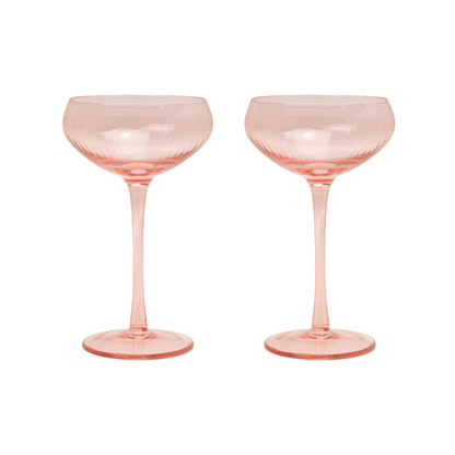 Lou Coupe Glass Set of 2 - Blush