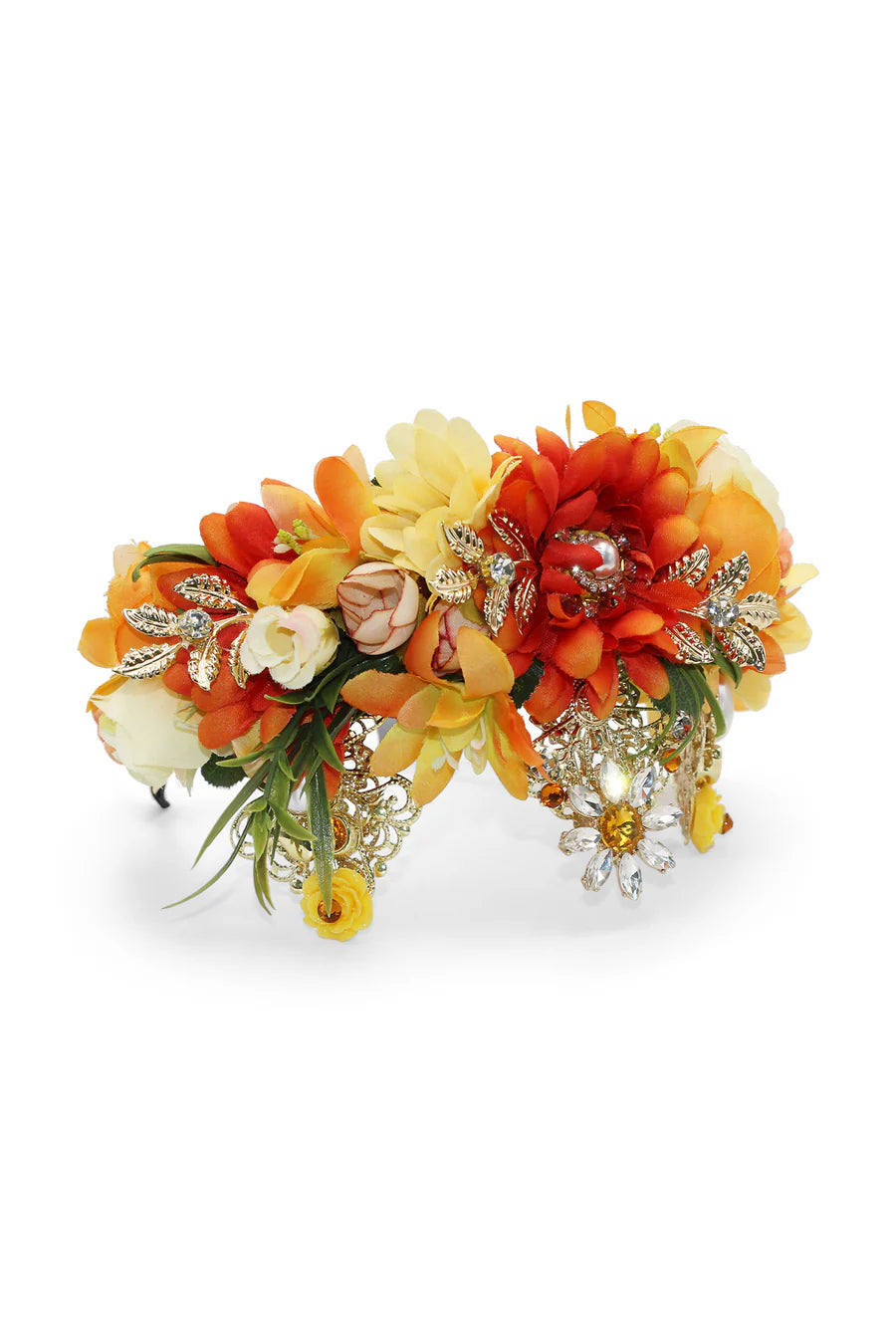 Violet Flower Crown in Saffron