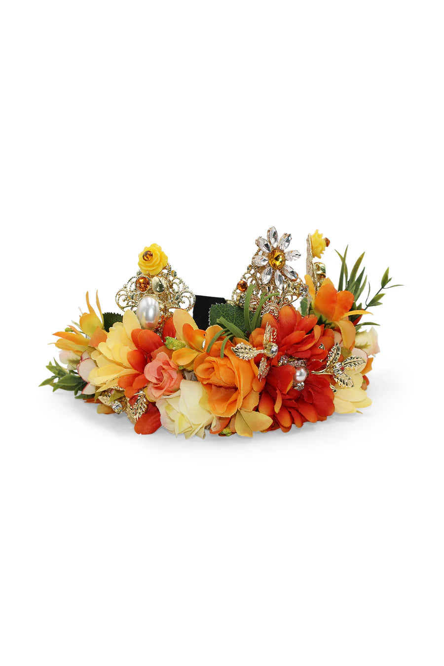 Violet Flower Crown in Saffron