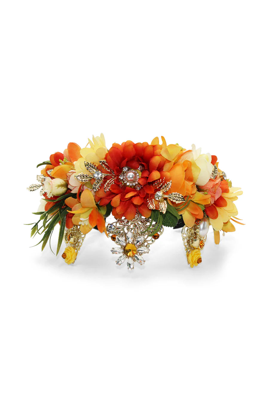 Violet Flower Crown in Saffron