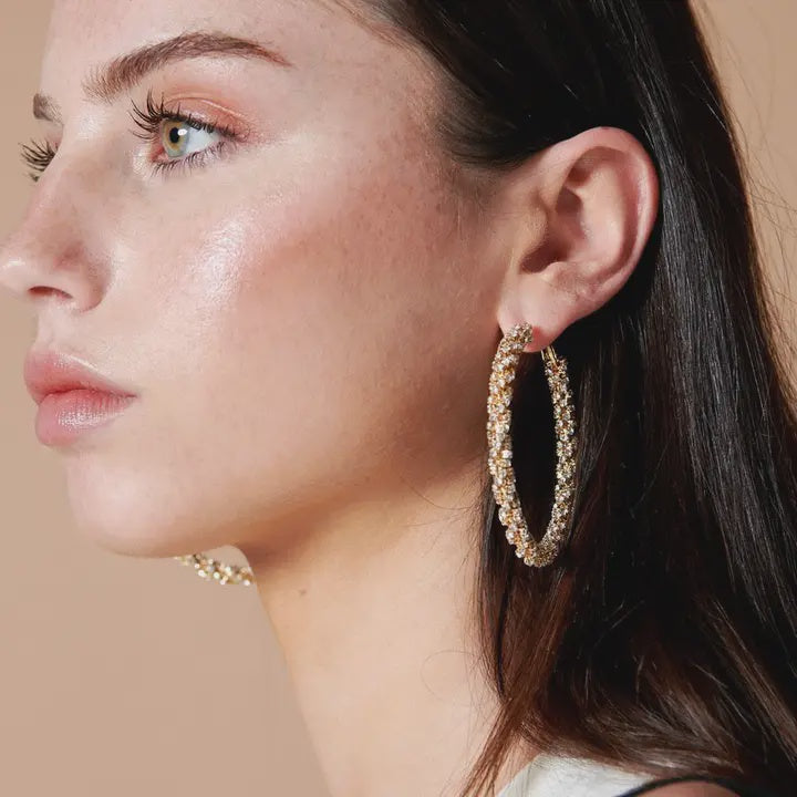 Vivian Bling Hoop Earrings