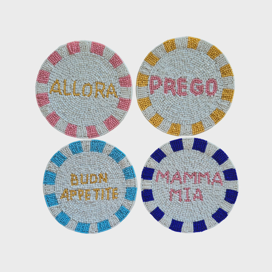 Allora Beaded Coaster Set of 4