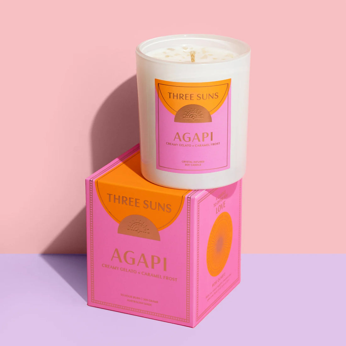 Three Suns Crystal Candle - A&