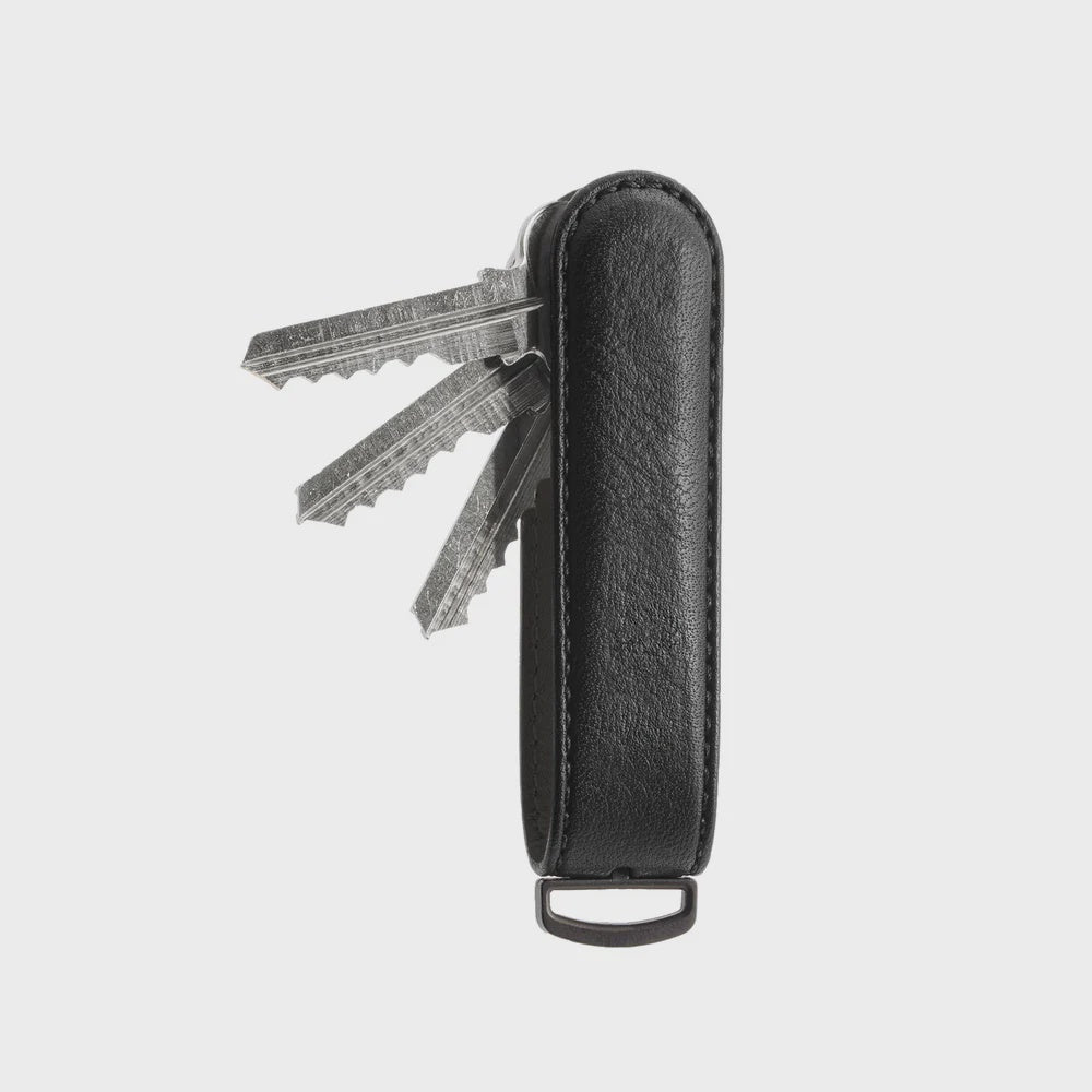Jibbon Italian Leather Key Organiser - All Black