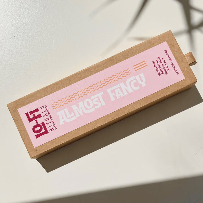 ALMOST FANCY | Vanilla Pear, Soft Florals, Powdery Musk &amp; Coconut | 30 Incense Sticks